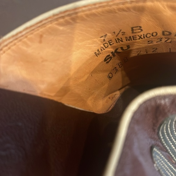 Sonora cactus motive Brown and Cream Design Women’s Mules - Picture 3 of 4